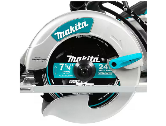 15 Amp 7-1/4 in. Corded Lightweight Magnesium Hypoid Circular Saw with built in fan and 24T Carbide blade